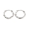 Non-Tarnish 304 Stainless Steel Hoop Earrings, Stainless Steel Color, 17x2.5mm, Pin: 1mm