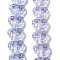 Glass Beads Strands, Heart, Lilac, 13x15mm, Hole: 1mm, about 58pcs/strand, 27.56''(70cm)
