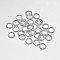Brass Open Jump Rings, Platinum, 21 Gauge, 4x0.7mm, Inner Diameter: 2.2mm, about 11904pcs/500g
