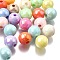 Opaque Acrylic Beads, Round, AB Color Plated, Mixed Color, 9.5x9mm, Hole: 2mm, 1000pcs/500g