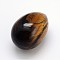 Gemstone Egg Stone, Pocket Palm Stone for Anxiety Relief Meditation Easter Decor, Natural Tiger Eye, 41~46x30mm