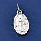 Religion 925 Sterling Silver Pendants, Holy Virgin Charms, Silver, 15.5x8.5x1.2mm, Jump Ring: 5.5x0.9mm, Inner Diameter: 3.9mm