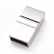 Tarnish Resistant 316 Surgical Stainless Steel Magnetic Clasps with Glue-in Ends, Rectangle, Stainless Steel Color, 22x12x6.5mm, Hole: 10mm