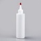 Plastic Glue Bottles, Bottle Caps Through-hole, White, 4.5x18.5cm, capacity: 180ml