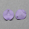 Transparent Acrylic Pendants, Frosted Style, Petal, Lilac, 15x15x4mm, Hole: 1.5mm, about 1985pcs/500g