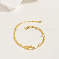 Латунные многорядные браслеты с цепочкой панциря AC9021-1