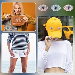 60 шт. 2-х цветные тканевые пришивные заплатки&nbsp;DIY-FG0006-24