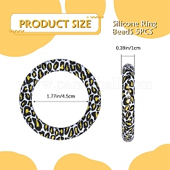 5шт кольцо пищевые экологически чистые силиконовые бусины&nbsp;JX893F