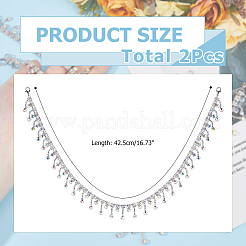 2 шт. сплава стразов звеньевая цепь ремень сапог&nbsp;HJEW-HS00056