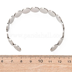 201 браслет-манжета из нержавеющей стали для женщин&nbsp;BJEW-T024-01C-P