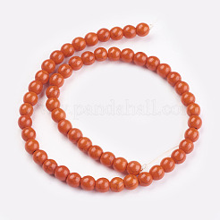 Синтетических нитей бирюзовые бусы&nbsp;TURQ-G106-8mm-02