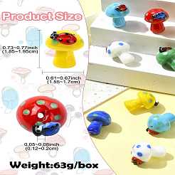 12шт 6 цвета бусины лэмпворк ручной работы&nbsp;LAMP-CJ0002-29