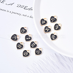 Подвески из эмалевого сплава с покрытием из легкого золота&nbsp;ENAM-R055-05B