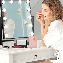 Мини-косметичка для губной помады с крокодиловым узором из искусственной кожи и зеркальцем&nbsp;AJEW-WH0314-228A