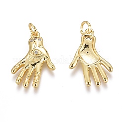 Латунные микропаве прозрачные подвески с фианитом&nbsp;ZIRC-Z008-31G