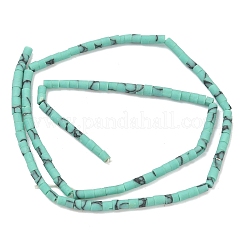 Нити афганских синтетических бирюзовых бусин&nbsp;G-L644-A01-01