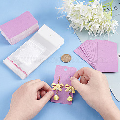 120 шт. пустой держатель для сережек из крафт-бумаги для демонстрации сережек&nbsp;DIY-PH0009-96A