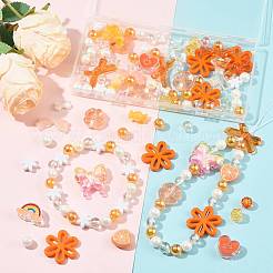 100 шт. 20 вида прозрачных и непрозрачных акриловых бусин&nbsp;MACR-FS0002-38