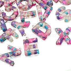 26шт 26 буквы прозрачные подвески из эпоксидной смолы&nbsp;CRES-TA0001-15