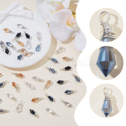 48шт 8 цветные стеклянные подвески&nbsp;PALLOY-PH01783