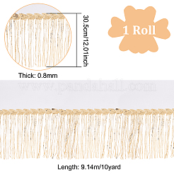 Лента из полиэстера с бахромой и бахромой из ПВХ с пайетками и блестками&nbsp;DIY-WH0308-297B