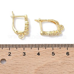 Латунные серьги-кольца из прозрачного кубического циркония&nbsp;KK-Z143-05G