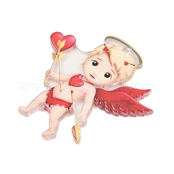 Непрозрачные акриловые подвески с принтом ко Дню святого Валентина&nbsp;OACR-A045-06F