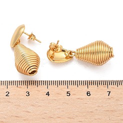 Серьги-гвоздики в форме капли из нержавеющей стали 304&nbsp;EJEW-C142-12G