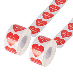 2 рулон сердца с наклейками-благодарностями&nbsp;DIY-TA0013-58C