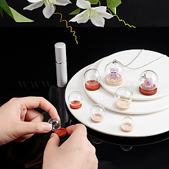 8 комплект 8-х круглых стеклянных купольных крышек&nbsp;AJEW-PH0004-87