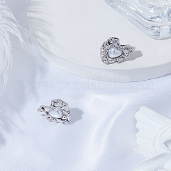 1 пара серег-гвоздиков из пластикового сплава с имитацией жемчуга&nbsp;EJEW-LP0003-75P