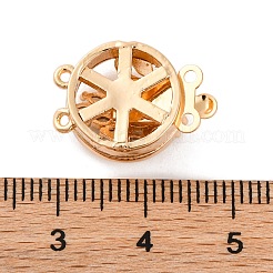 Латунные застежки из прозрачного кубического циркония с микропаве&nbsp;KK-C076-10G