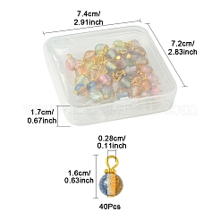 40 шт. подвески из смолы градиентного цвета&nbsp;PALLOY-FS00029