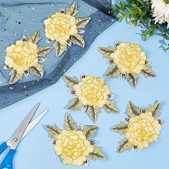 Водорастворимые многослойные аппликации в форме пиона&nbsp;LS-PATC-WH0011-02