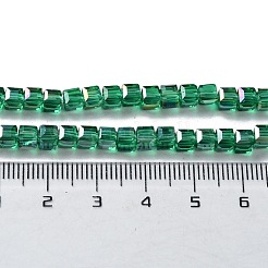 Гальванические стеклянные бусины&nbsp;EGLA-J028-4x4mm-AB14