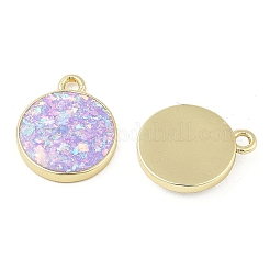 Подвески из латуни с покрытием стойки и синтетическим опалом&nbsp;KK-Q020-08G