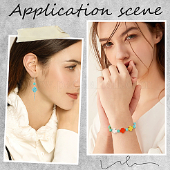 100шт синтетические бирюзовые бусины&nbsp;TURQ-SC0001-29A