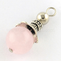 Природного розового кварца подвески&nbsp;G-Q459-02Q