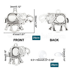 40 шт. подвеска в тибетском стиле из сплава с кабошонами в 2 стилях&nbsp;FIND-PH0004-86