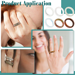 6 шт. 6 стиля натуральных и синтетических драгоценных камней кольца для унисекс&nbsp;RJEW-BC0001-25