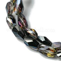 Прозрачные стеклянные бусины гальваническим пряди&nbsp;GLAA-K064-03A-HP01