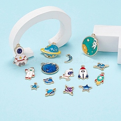 20 шт. 14 стильные подвески из светлого золотого сплава с эмалью&nbsp;ENAM-YW0001-74