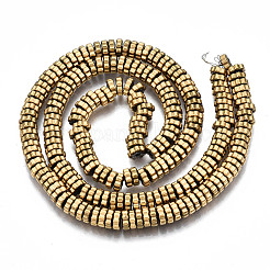 Гальванизировать немагнитных синтетический гематит бисер пряди&nbsp;X-G-T114-94G