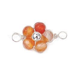 Подвески-коннекторы в виде цветка из натурального амазонита&nbsp;PALLOY-JF03605-02