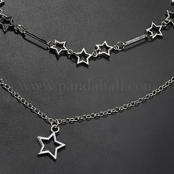 Женские двухслойные подвески из сплава в форме звезды&nbsp;FS-WGC0545-01