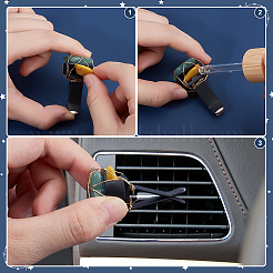 6 шт. зажимы для воздуховодов автомобиля из натурального драгоценного камня&nbsp;HJEW-BC00072