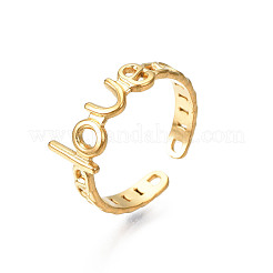 Кольцо-манжета с надписью «love» из нержавеющей стали 304 с ионным покрытием (IP) для женщин&nbsp;LS-RJEW-S405-262G