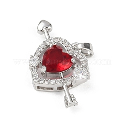 Латунные микропаве прозрачные подвески с фианитом&nbsp;KK-R226-04P