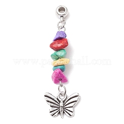 Подвески с окрашенной синтетической бирюзой&nbsp;PALLOY-JF02238-02