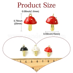 6шт 3 цвета латунные подвески с эмалью&nbsp;KK-CJ0003-61